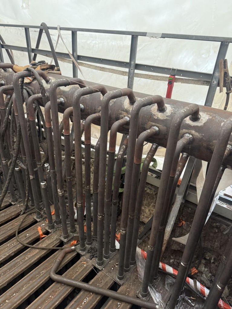 Réseau de tubes - assemblage chaudière