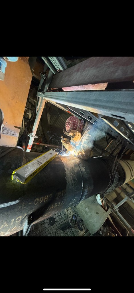 Soudure sur collecteur chaudière